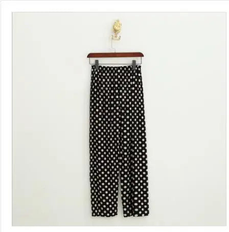 Home service trousers female spring and summer mother clothes middle-aged and elderly thin cotton pajamas can be worn outside