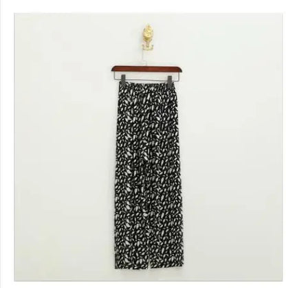 Home service trousers female spring and summer mother clothes middle-aged and elderly thin cotton pajamas can be worn outside
