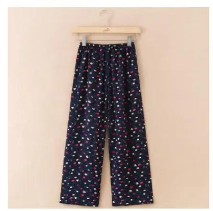 Home service trousers female spring and summer mother clothes middle-aged and elderly thin cotton pajamas can be worn outside