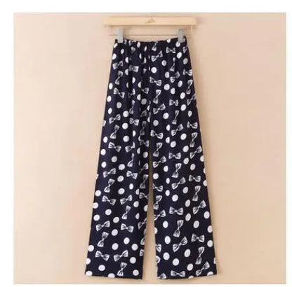 Home service trousers female spring and summer mother clothes middle-aged and elderly thin cotton pajamas can be worn outside