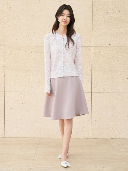 JANSAN Commute Series Ice Silk Knitted Open Cardigan Women's Outerwear Elegant Intellectual Design with Rhinestone Embroidery