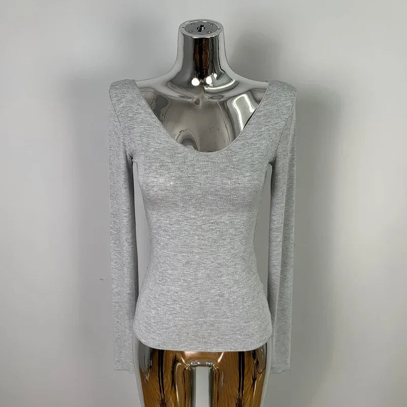 Women T Shirt 2026 Summer Basic Casual T-Shirt O Neck Woman Clothes Sexy Low Chest See Through Soft Slim Tops Tee Shirt Femme