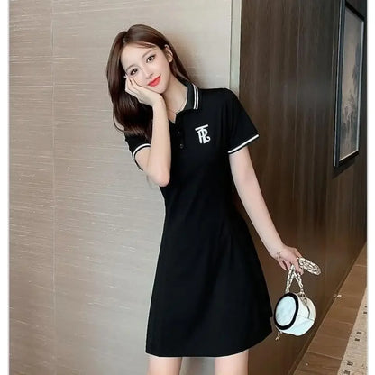 White Clothes Black Mini Dresses For Women 2025 Woman Dress Short Hot Fashion X Cotton Vintage Outfits Offer Trend Popular Sale