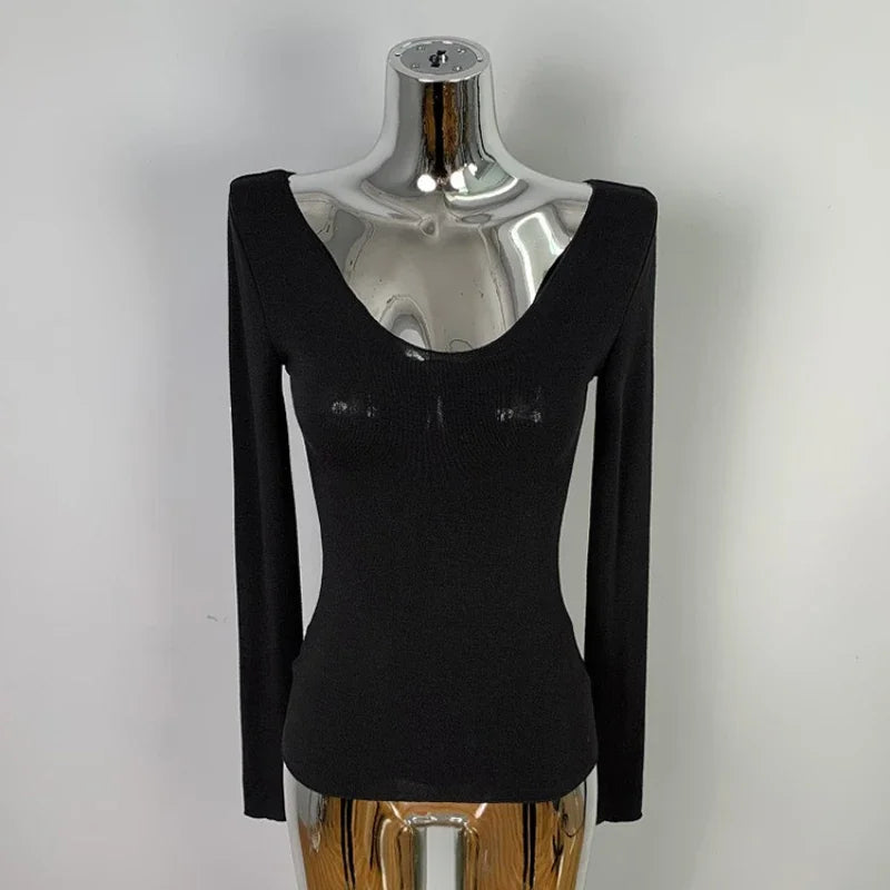 Women T Shirt 2026 Summer Basic Casual T-Shirt O Neck Woman Clothes Sexy Low Chest See Through Soft Slim Tops Tee Shirt Femme